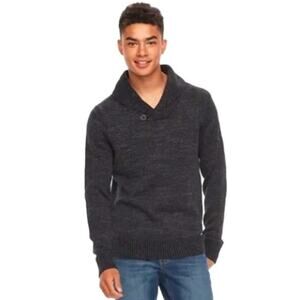 Urban Pipeline Men's Gray Pullover Shaker Shawl Sweater XLarge